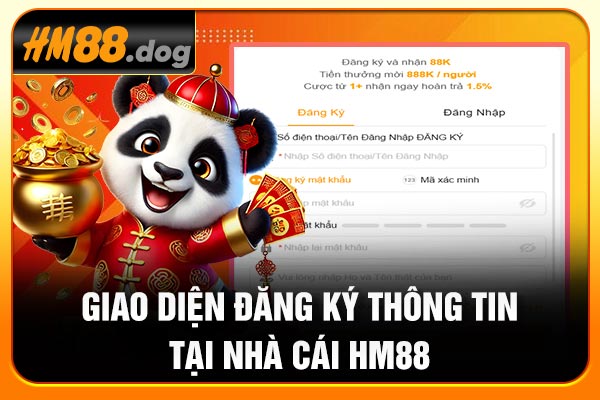 Giao diện đăng ký thông tin tại nhà cái Hm88 Giao diện đăng ký thông tin tại nhà cái Hm88